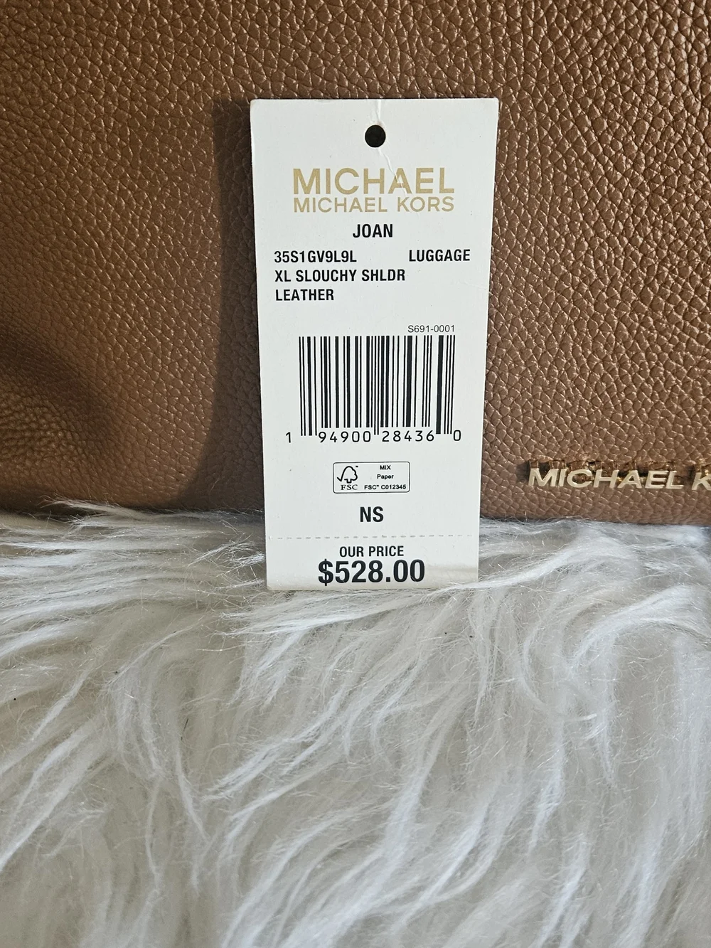 Michael Kors Brown Pebbled Leather Shoulder Hobo with MK Charm - Picture 4 of 6